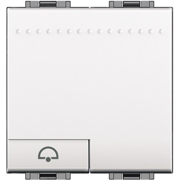 BTICINO N4042M2N Pulsador NO + símbolo campana con 2 módulos en color blanco