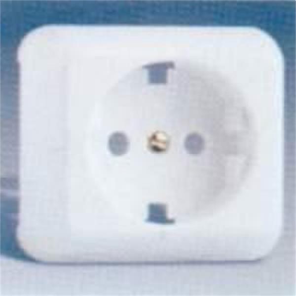 SIMON 73041-31 TAPA ENCHUFE BIPOLAR TOMA TIERRA LATERAL SERIE 73 MARFIL