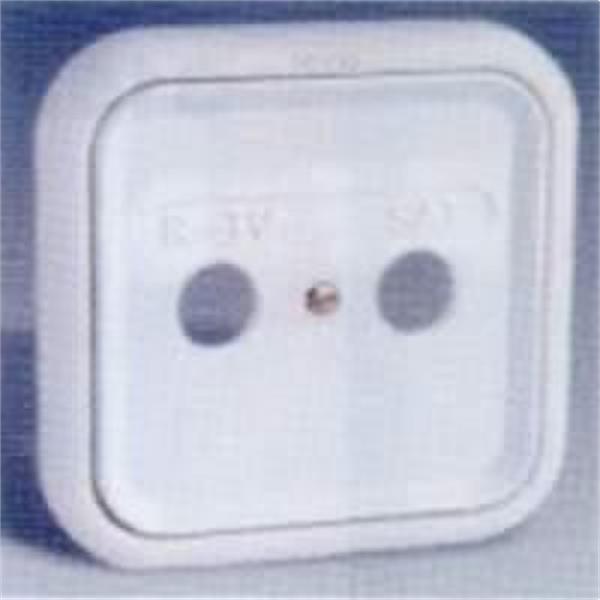 SIMON 31053-35 PLACA TOMA SENAL R-TV MARCO SERIE 31 MARFIL/MARRON 