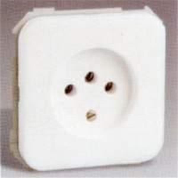 SIMON 31442-61 BASE ENCHUFE 2 POLOS CON TOMA TIERRA SERIE 31 MARFIL