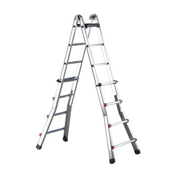 PROIMAN 340044 Escalera plegable multiusos aluminio 4+4
