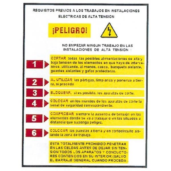 PROIMAN RTE42P Señal requisito previo 420x297mm PVC