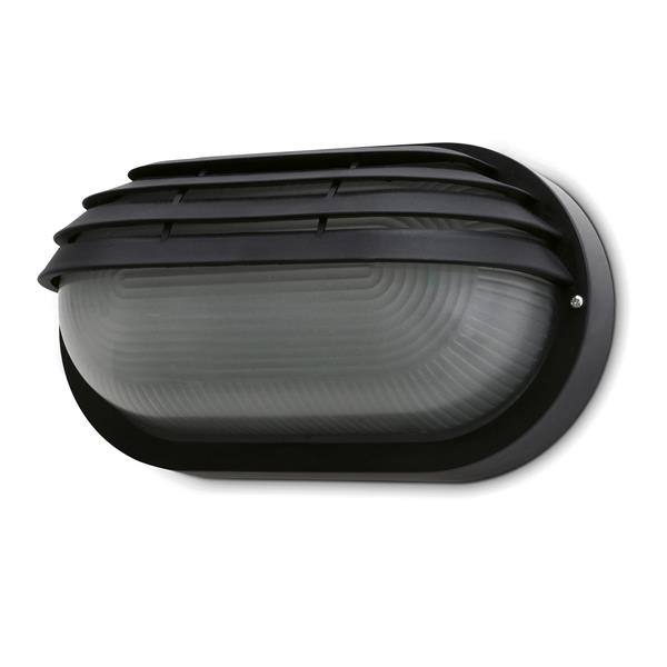 DOPO 107G-G05X1A-02 Aplique OVAL 12x21 E-27 cristal mate FAR negro