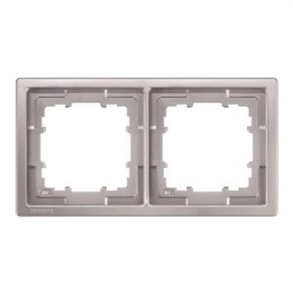 BJC 5TG13221 Marco doble Delta style 153x82mm en platino metalizado