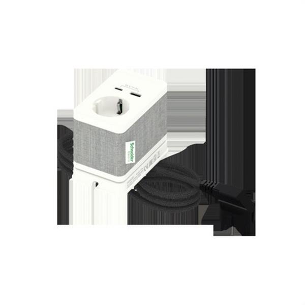 SCHNEIDER ELECTRIC INS44050 Base escritorio S schuko USB A y C blanco y gris