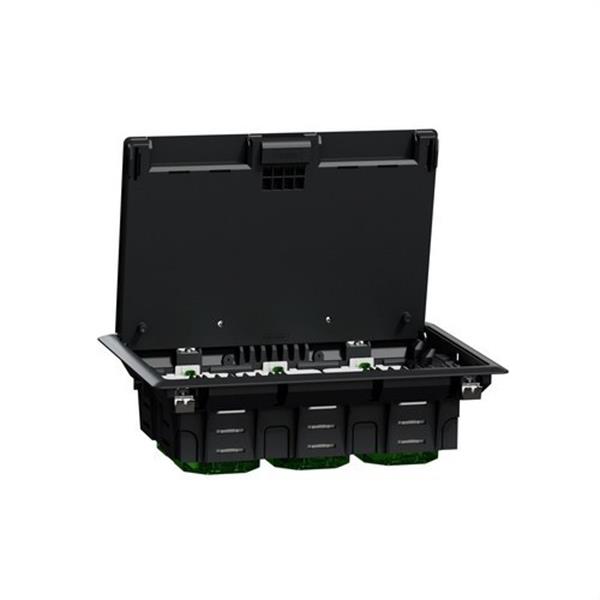 SCHNEIDER ELECTRIC INS52122 Caja de suelo L para 3 módulos dobles gris oscuro