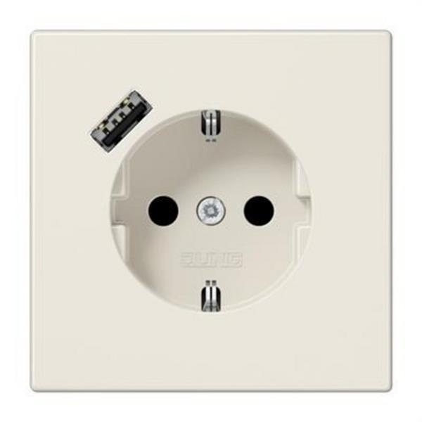 JUNG LS1520-18A Enchufe Schuko® con USB tipo A serie LS blanco