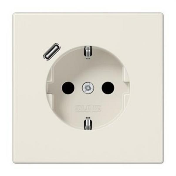 JUNG LS1520-18C Enchufe Schuko® con USB tipo C serie LS blanco