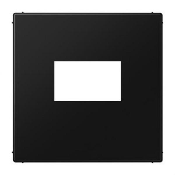 JUNG LS1969USBSWM Placa cargador USB LS negro mate