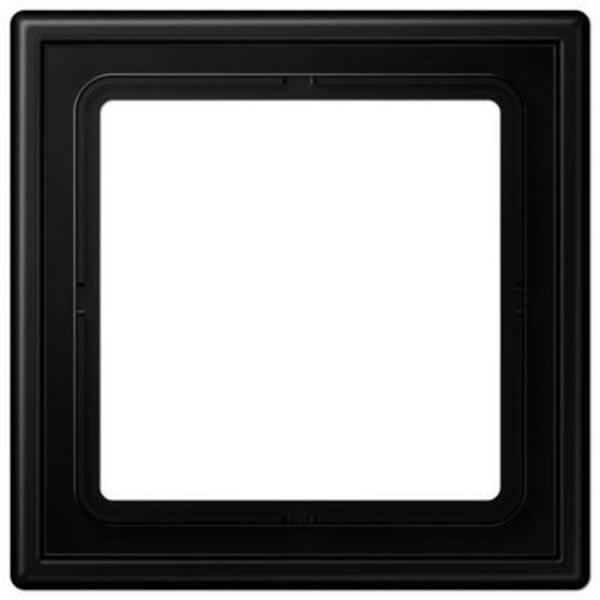 JUNG LS981SWM Marco simple 81x81mm LS 990 lacado mate negro mate para montaje horizontal o vertical