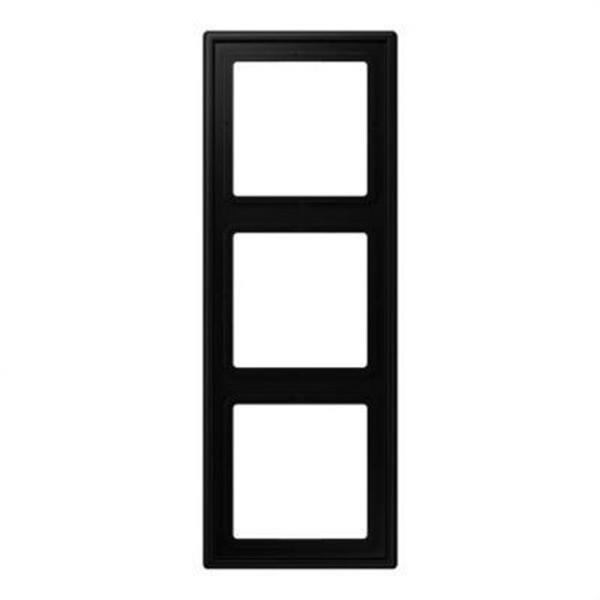 JUNG LS983SWM Marco triple 81x223mm LS 990 lacado mate negro mate para montaje horizontal o vertical