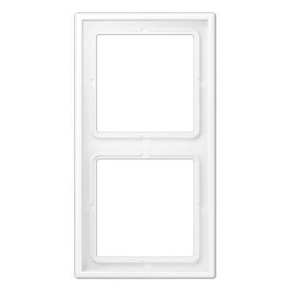 JUNG LS982WWM Marco doble 81x152mm LS 990 lacado mate blanco alpino mate para montaje horizontal o vertic