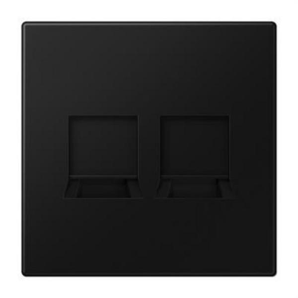 JUNG LS1969-2WESWM Cubierta modelo Jack x2 Radiall LS negro mate