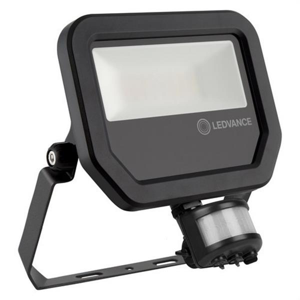 LEDVANCE 4058075460959 Proyector Floodlight baja potencia con sensor FL PFM 20W/4000K SYM 100 S negro