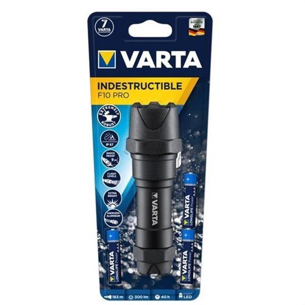 VARTA 18710101421 Linterna indestructible F10 Pro LED 6W 300lm IP67+3AAA
