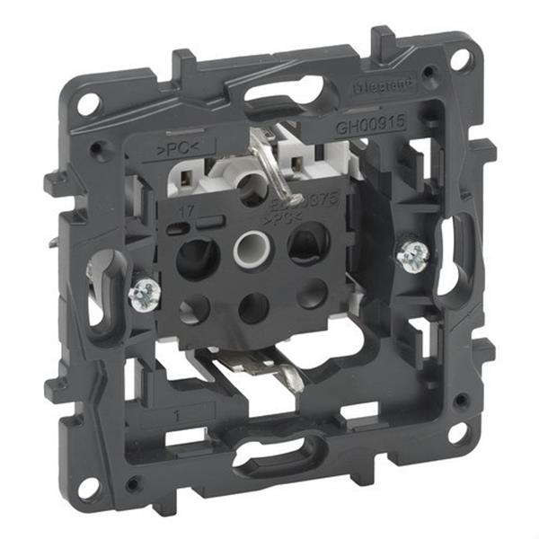 LEGRAND 864021 Base de corriente 2P+T Niloé Step, 16A, 250V, borne a tornillos