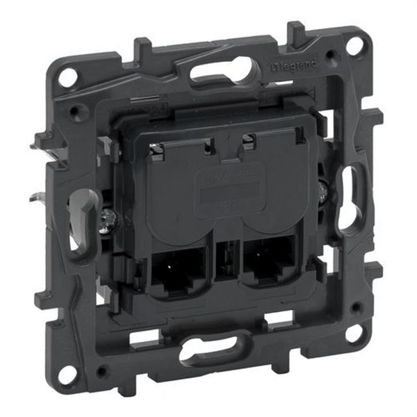 LEGRAND 864043 Base telefónica e informática RJ 45 Niloé Step Cat.6 UTP doble