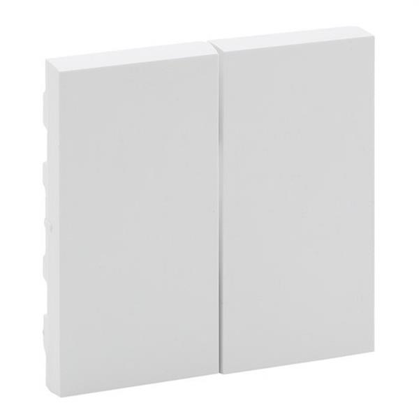 LEGRAND 864105 Tecla Niloé Step doble para interruptor y conmutador, blanco mate