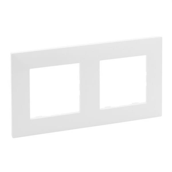 LEGRAND 864172 Placa Niloé Step, 2 elementos, blanco mate