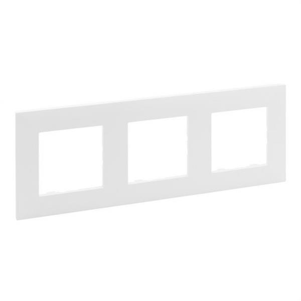 LEGRAND 864173 Placa Niloé Step, 3 elementos, blanco mate