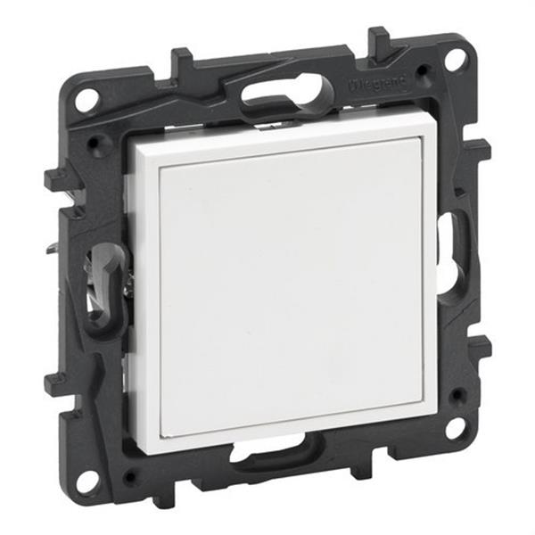 LEGRAND 864179 Tapa ciega y adaptador para Mosaic Niloé Step, blanco mate
