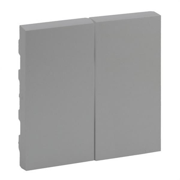 LEGRAND 864305 Tecla Niloé Step doble para interruptor y conmutador, aluminio