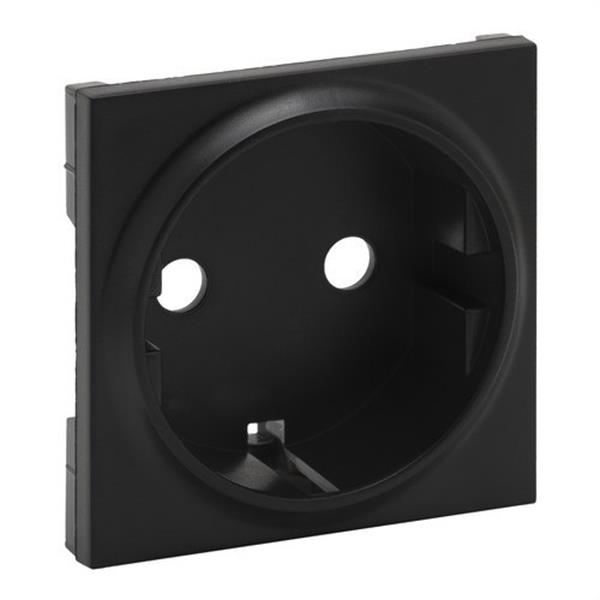 LEGRAND 864520 Frontal Niloé Step para base de corriente 2P+T, negro mate