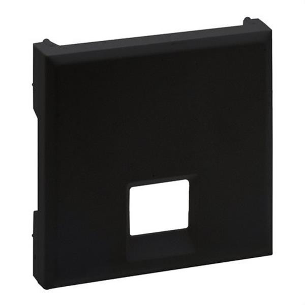 LEGRAND 864542 Frontal Niloé Step para bases telefónicas e informáticas RJ 45, negro mate