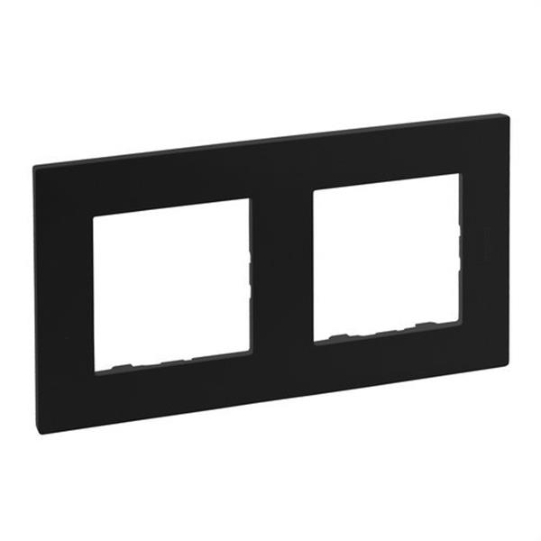 LEGRAND 864572 Placa Niloé Step, 2 elementos, negro mate