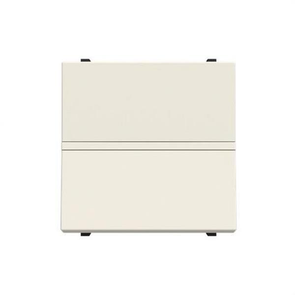 NIESSEN N2202 BB Conmutador 2 módulos Zenit blanco con embellecedor en blanco
