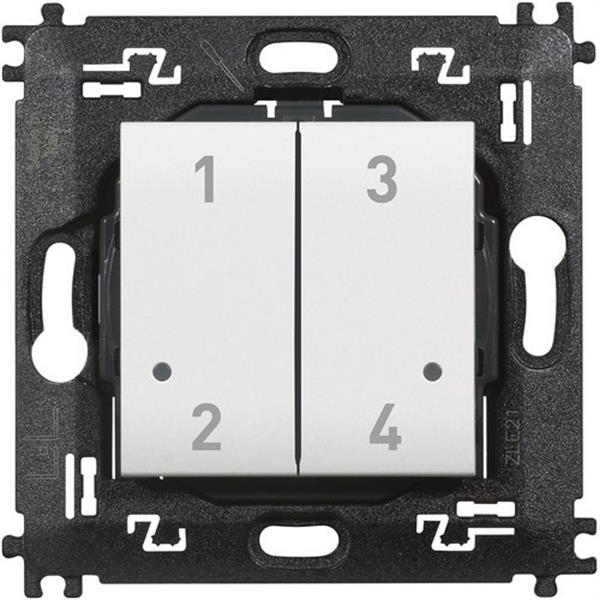 BTICINO N4575CW Comando WL 4 escenarios LIVINGLIGHT W/NETATMO blanco