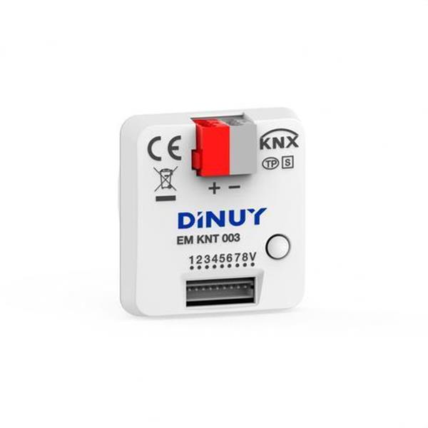 DINUY EM KNT 003 Entrada binaria de 8 canales, montaje en caja de mecanismo o registro
