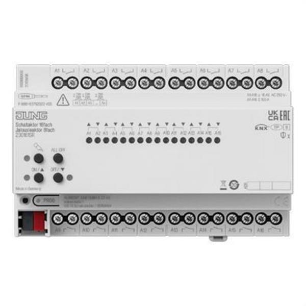 JUNG 230161SR Actuador conmutación / persianas KNX 16/8F