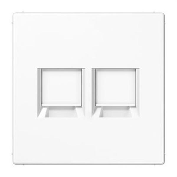 JUNG LS1969-2WEWW Placa modular Jack-Radiall 2 tomas LS1969-2WEWW LS blanco alpino