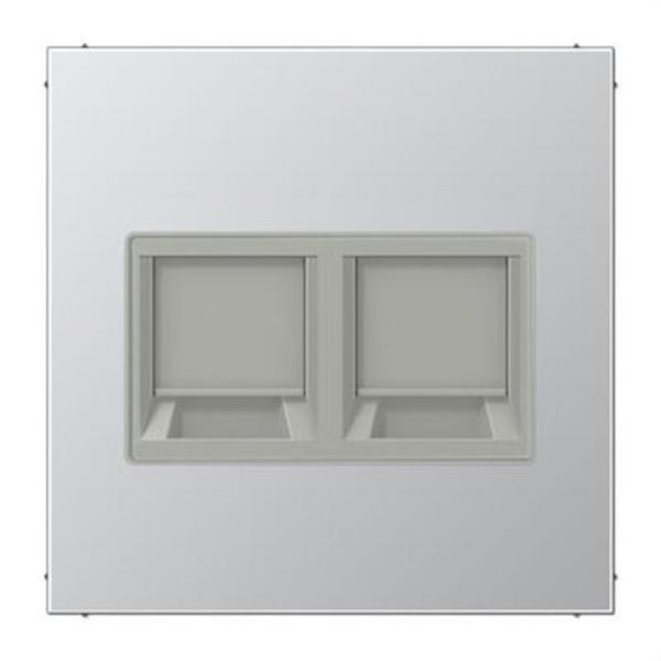 JUNG AL1969-2WE Placa modular Jack-Radiall 2 tomas AL1969-2WE LS aluminio