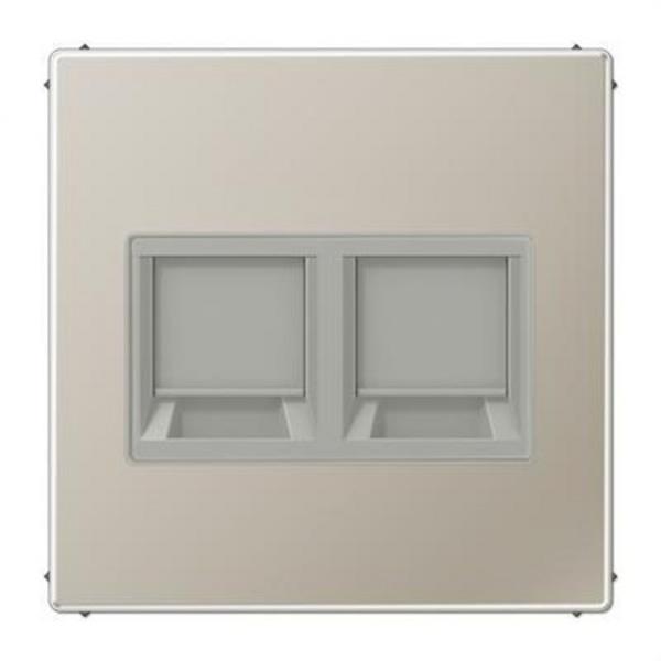 JUNG ES1969-25WE Placa modular Jack WE 2 tomas LS acero