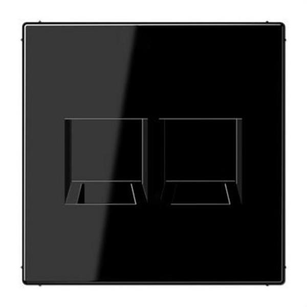 JUNG LS1969-25WESW Placa modular Jack 2 tomas LS1969-25WESW LS negro