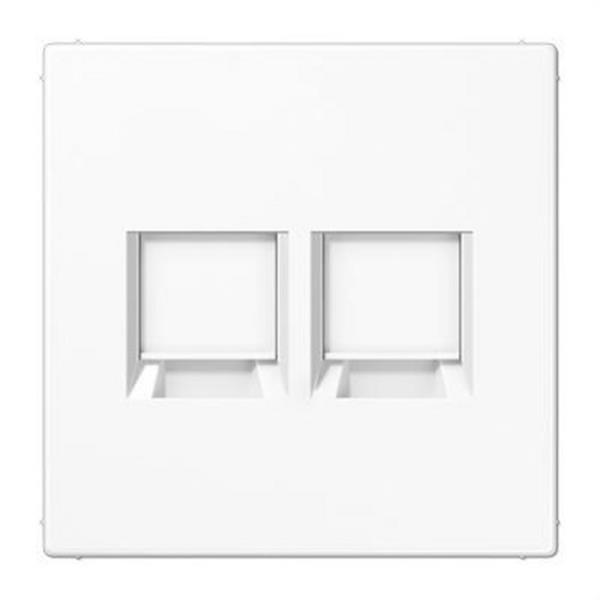 JUNG LS1969-25WEWW Placa modular Jack 2 tomas LS blanco alpino