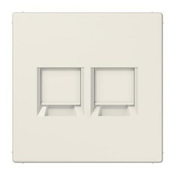 JUNG LS1969-2WE Placa modular Jack-Radiall 2 tomas LS1969-2WE LS blanco
