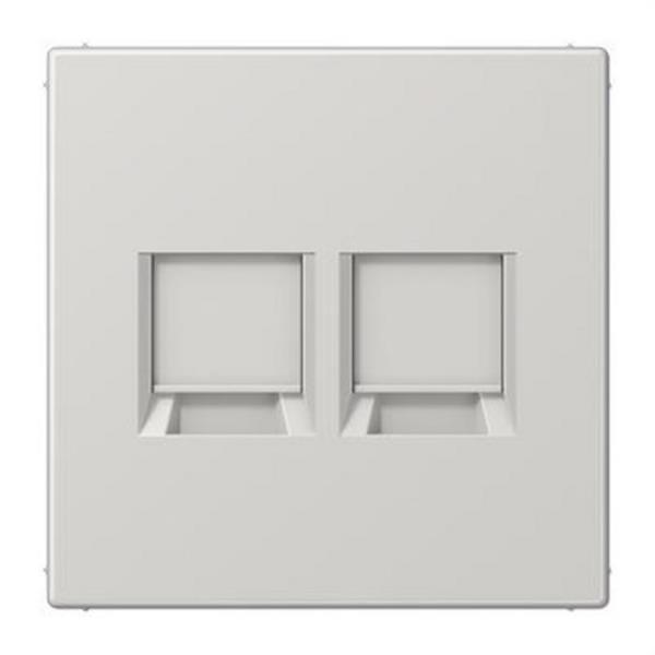 JUNG LS1969-2WELG Placa modular Jack-Radiall 2 tomas LS1969-2WELG LS gris claro