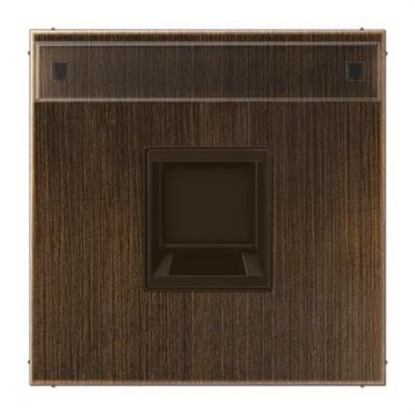 JUNG ME1969-1NAWEAT Placa modular Jack-Radiall 2 tomas ME1969-1NAWEAT LS latón antik