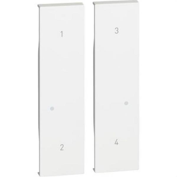 BTICINO KW37M2 Tecla comando 4 escenarios LIVING NOW W/NETATMO 2 módulos para comandos inalámbricos, blanc