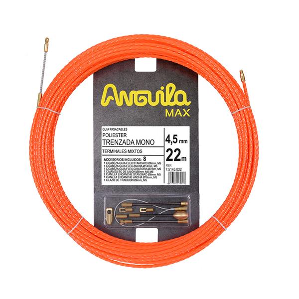 ANGUILA W75145022 Trenza monofilamento poliéster Anguila Max diámetro 4,5mm 22m + WINDER