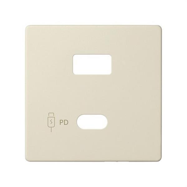 SIMON 8201296-031 Placa SIMON 82 doble cargador USB C+A QUICKCHARGE marfil
