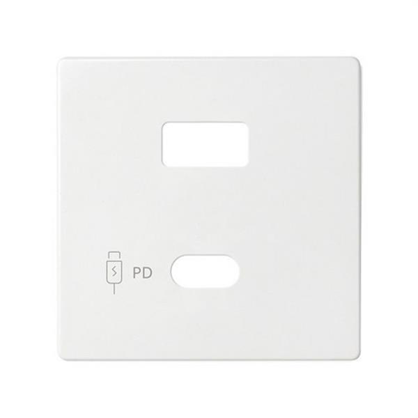 SIMON 8201296-030 Placa SIMON 82 doble cargador USB C+A QUICKCHARGE blanco