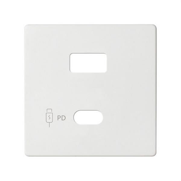 SIMON 8201296-090 Placa SIMON 82 CONCEPT doble cargador USB C+A QUICKCHARGE blanco mate