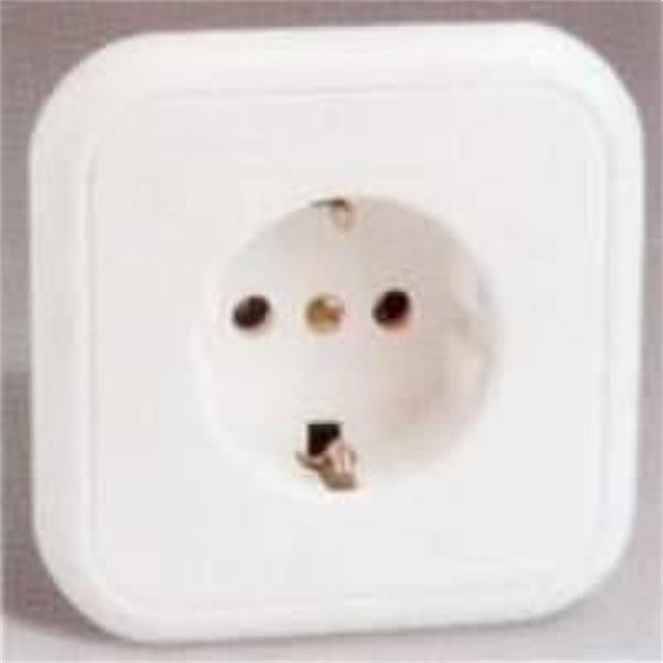 SIMON 31452-30 BASE ENCHUFE 2 POLOS SCHUKO CON MARCO SERIE 31 BLANCO NIEVE 