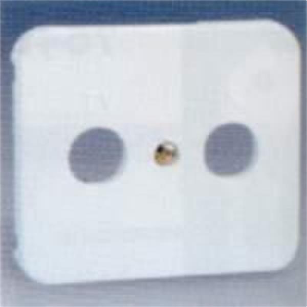 SIMON 75053-32 PLACA PARA TOMA SENAL R-TV SERIE 75 NEGRO