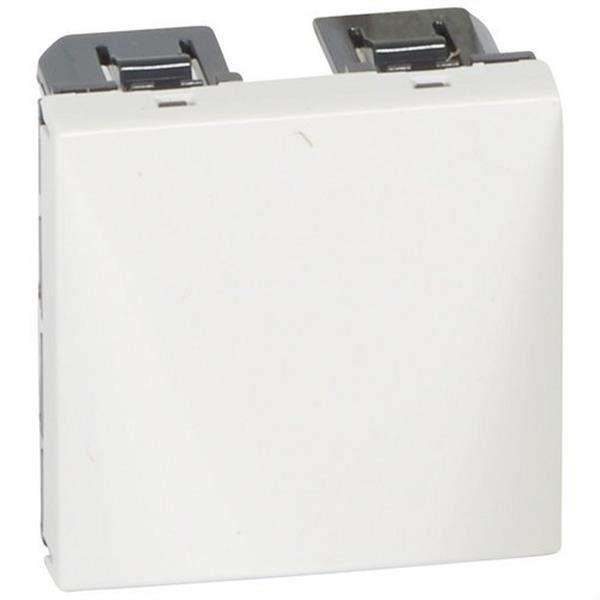 LEGRAND 277550L Salida de cables Mosaic con retenedor 2 módulos, blanco