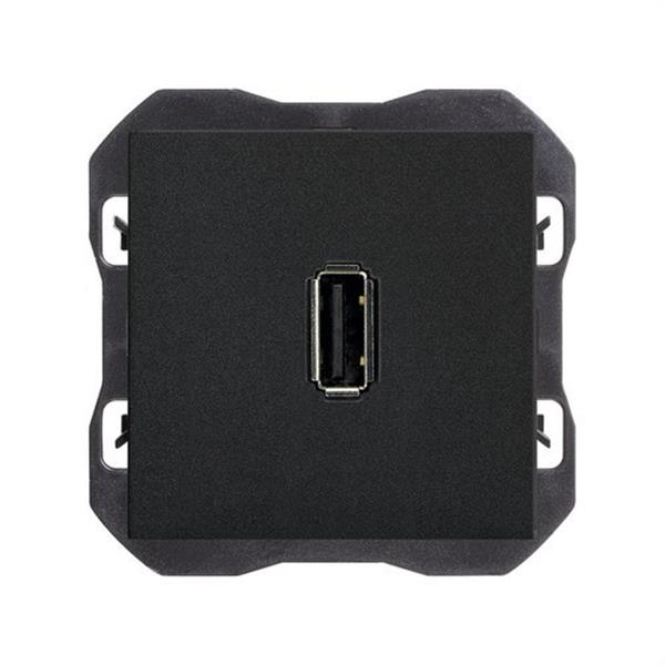 SIMON 20000090-098 Conector SIMON 270 USB datos tipo A negro mate